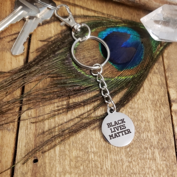 Black Lives Matter Keychain ☆BLM☆ Pursecharm ~Equality~Equal Rights~Peace~Love - Picture 10 of 11